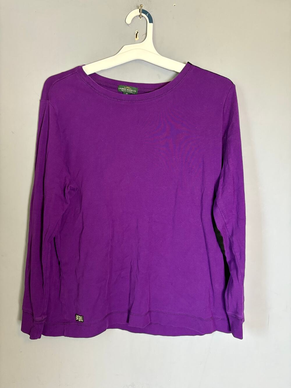 Lauren Jeans Co Ralph Lauren Purple 100% Cotton Long Sleeve Top Women’s 2X